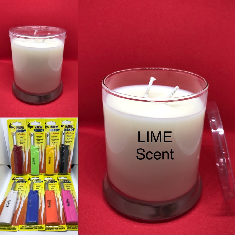 NEW 12 oz Soy candle Lime scent